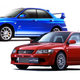 Illustration for article titled Subaru Impreza WRX and STI VS. Mitsubishi Lancer Evolution: Who Ya Got?